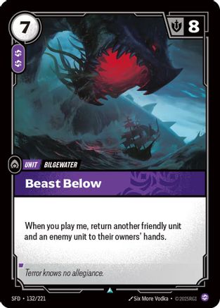 Beast Below (132) Foil - Spiritforged