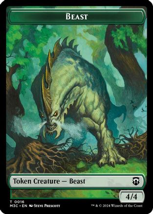 Beast // Copy (16/1) Ripple Foil - Commander: Modern Horizons 3 Tokens