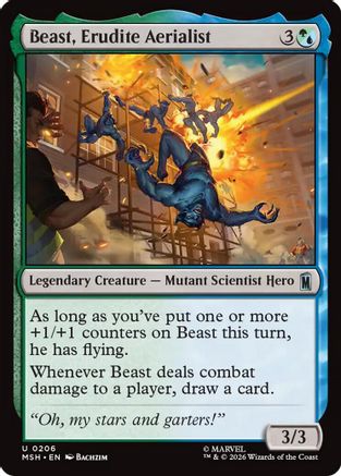 Beast, Erudite Aerialist (206) Foil - Marvel Super Heroes
