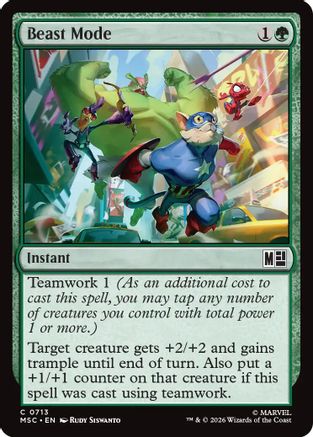 Beast Mode (713) Foil - Commander: Marvel Super Heroes