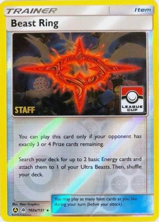 Beast Ring (League Cup) [Staff] (102a) Reverse Holofoil - Forbidden Light