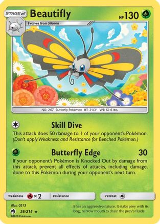 Beautifly (26) Reverse Holofoil - Lost Thunder