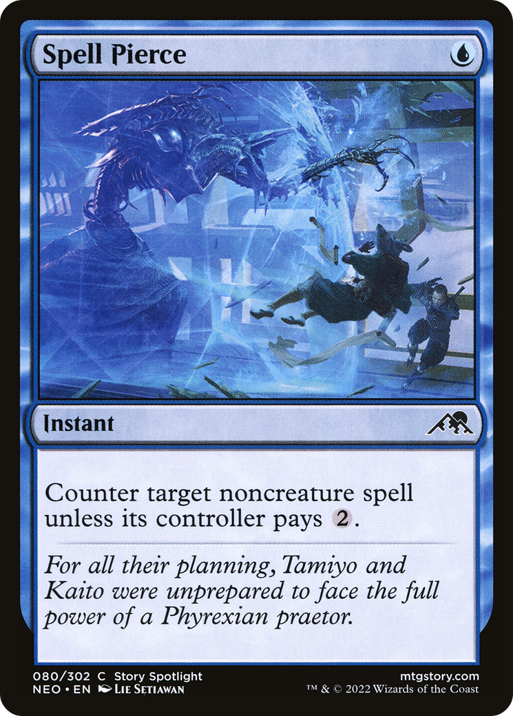 Spell Pierce (080) Foil - Kamigawa: Neon Dynasty