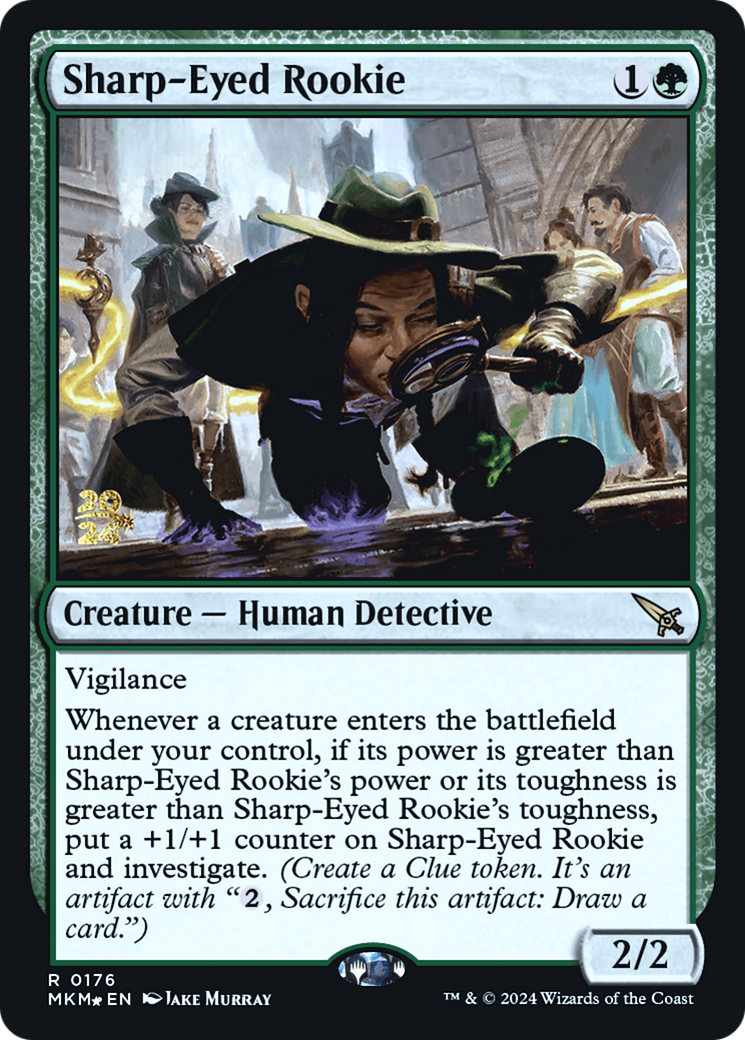 Sharp-Eyed Rookie (176) Foil - Murders at Karlov Manor Promos
