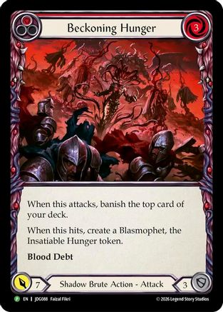 Beckoning Hunger (JDG088) Cold Foil - Flesh and Blood: Promo Cards
