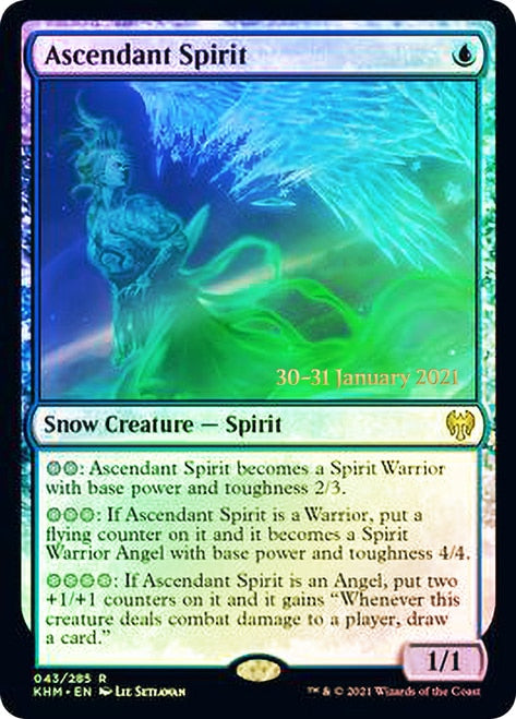 Ascendant Spirit [Kaldheim Prerelease Promos] | Silver Goblin