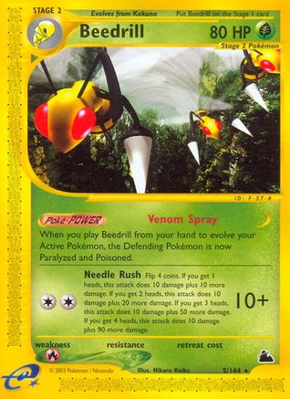 Beedrill (5) Reverse Holofoil - Skyridge