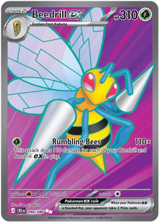 Beedrill ex (Full Art) (98) Holofoil - Chaos Rising