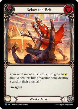 Below the Belt (Red) (MPW059) Rainbow Foil - Mastery Pack Warrior