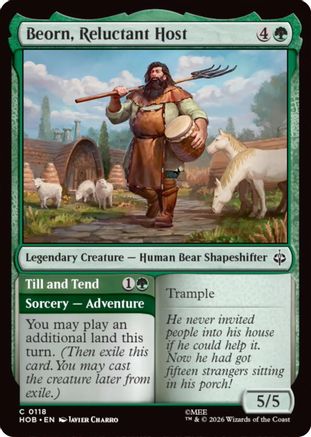 Beorn, Reluctant Host // Till and Tend (118) Foil - The Hobbit