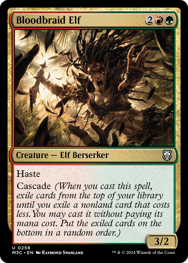 Bloodbraid Elf (Ripple Foil) [Modern Horizons 3 Commander] | Silver Goblin