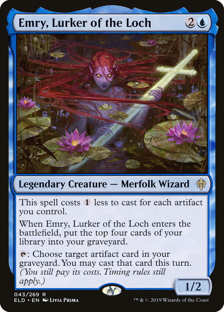 Emry, Lurker of the Loch (043) Foil - Throne of Eldraine
