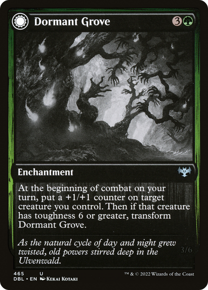 Dormant Grove // Gnarled Grovestrider [Innistrad: Double Feature] Foil