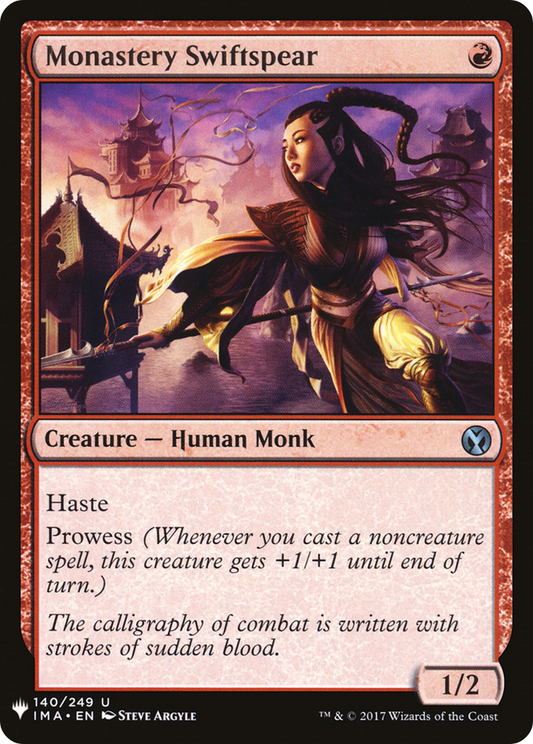 Monastery Swiftspear (IMA-140) - The List