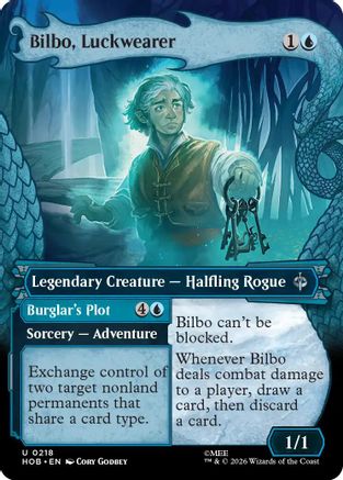 Bilbo, Luckwearer // Burglar's Plot (Showcase) (218) Foil - The Hobbit