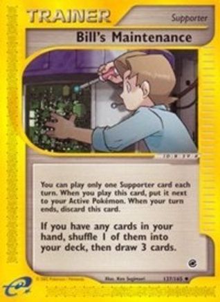 Bill's Maintenance (137) Reverse Holofoil - Expedition