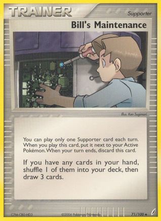 Bill's Maintenance (71) Reverse Holofoil - Crystal Guardians