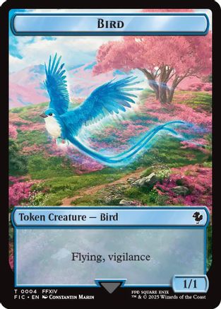 Bird // Hero Double Sided Token (4 // 4) - Commander: FINAL FANTASY