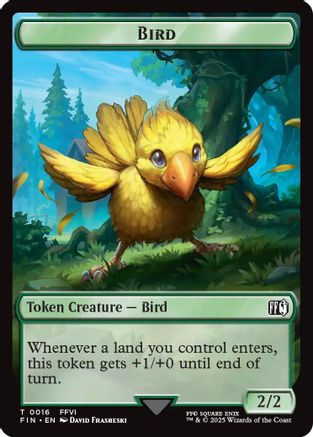 Bird // Wizard Double-Sided Token (16 // 14) Foil - FINAL FANTASY