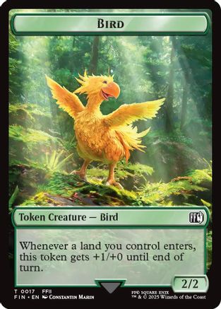 Bird // Wizard Double-Sided Token (17 // 15) Foil - FINAL FANTASY