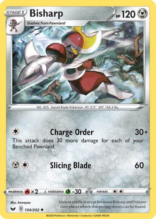 Bisharp (134) Reverse Holofoil - Sword & Shield