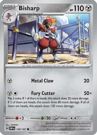 Bisharp (149) Reverse Holofoil - Obsidian Flames