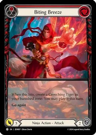 Biting Breeze (Red) (Extended Art) (ZEN007) - Blitz Deck: Part the Mistveil - Zen