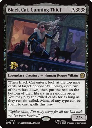 Black Cat, Cunning Thief (Prerelease) (052) Foil - Marvel's Spider-Man