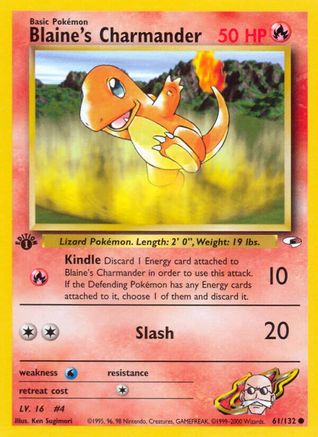 Blaine's Charmander (61) (1st Edition) - Gym Heroes