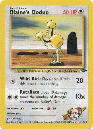 Blaine's Doduo (61) (Unlimited) - Gym Challenge