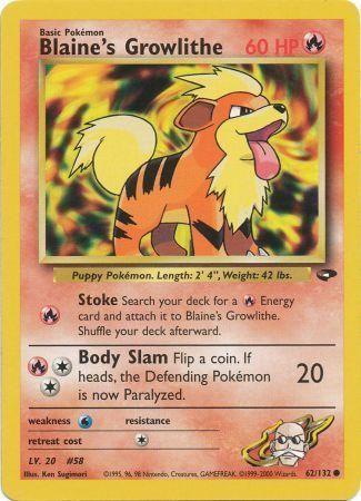 Blaine's Growlithe (62) (Unlimited) - Gym Challenge