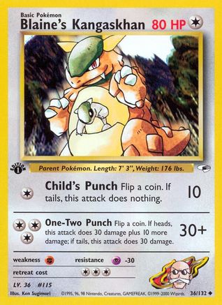 Blaine's Kangaskhan (36) (1st Edition) - Gym Heroes