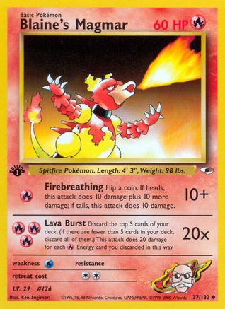 Blaine's Magmar (37) (1st Edition) - Gym Heroes