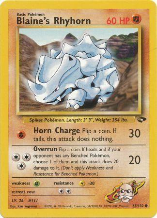 Blaine's Rhyhorn (65) (Unlimited) - Gym Challenge