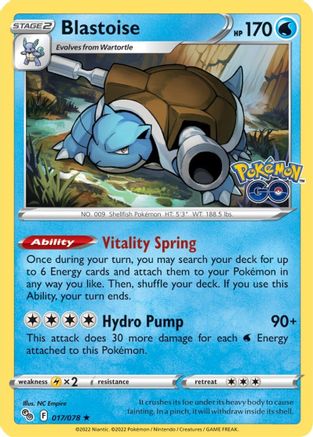 Blastoise (17) Reverse Holofoil - Pokemon GO