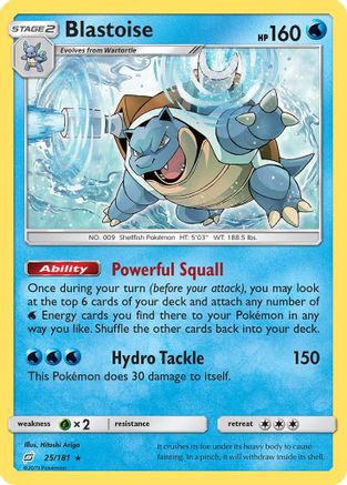Blastoise (25) Reverse Holofoil - Team Up