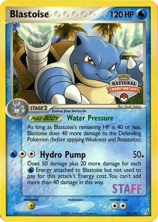 Blastoise (National Championships) [Staff] (14) - League & Championship Cards