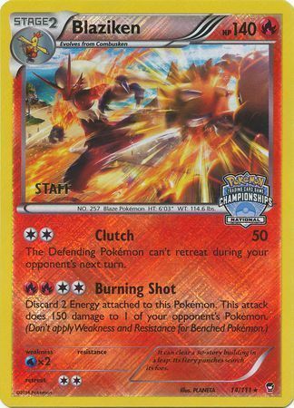 Blaziken (National Championships) [Staff] (14) Reverse Holofoil - Furious Fists