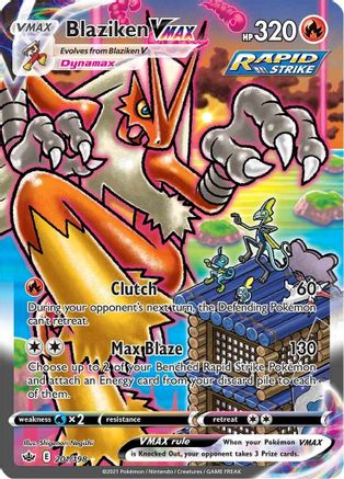 Blaziken VMAX (Alternate Art Secret) (201) Holofoil - Chilling Reign
