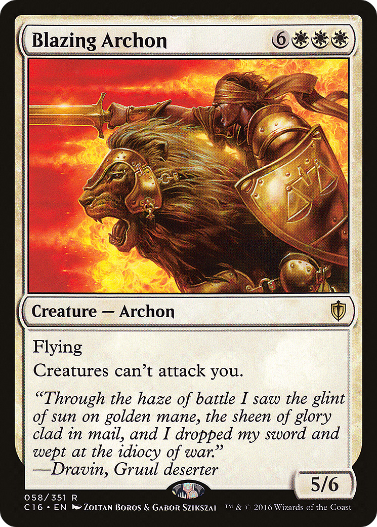 Blazing Archon (058) - Commander 2016