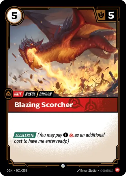 Blazing Scorcher (001) Foil - Riftbound Promotional Cards
