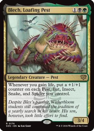 Blech, Loafing Pest (Promo Pack) (176) Foil - Secrets of Strixhaven