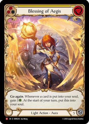 Blessing Of Aegis (Extended Art) (OMN244) Cold Foil - Omens of the Third Age