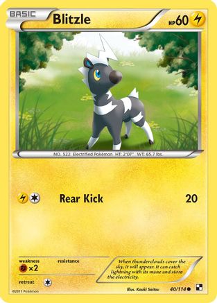 Blitzle (40) Reverse Holofoil - Black & White