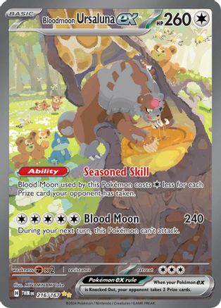 Bloodmoon Ursaluna ex (Alternate Full Art) (216) Holofoil - Twilight Masquerade