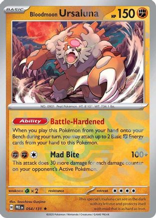 Bloodmoon Ursaluna (Master Ball Pattern) (54) Reverse Holofoil - Prismatic Evolutions