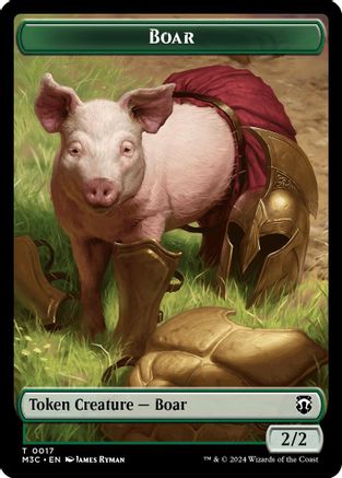 Boar // Forest Dryad (17/19) Ripple Foil - Commander: Modern Horizons 3 Tokens