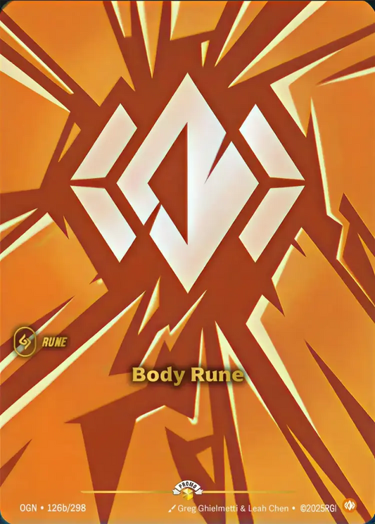 Body Rune (OGN) (126b) Foil - Riftbound Promotional Cards
