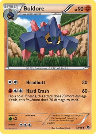 Boldore (52) Reverse Holofoil - Emerging Powers