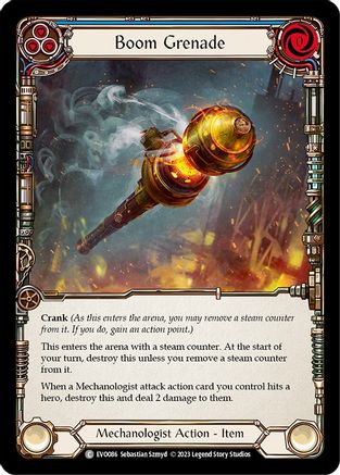 Boom Grenade (Blue) (EVO086) Rainbow Foil - Bright Lights